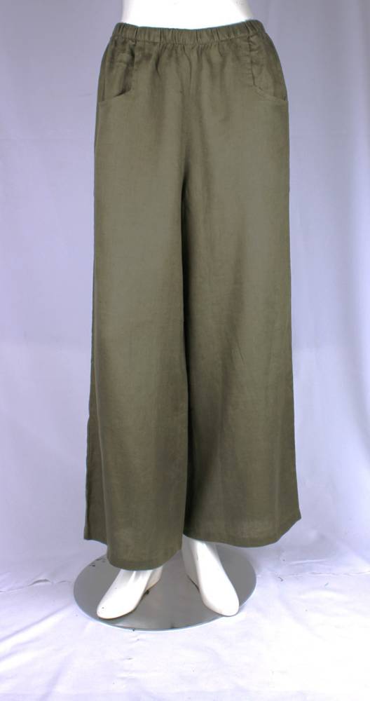 Alice & Lily linen pants green S,M,L,XL STYLE : AL/508GRN